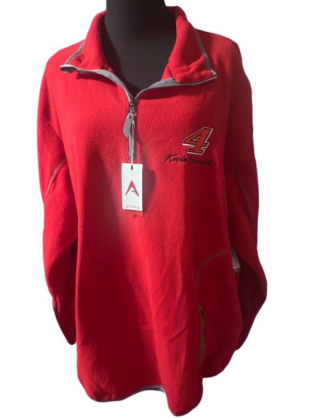 Antigua Nascar new with tags red and gray Kevin Harvick 4 pullover size XXL